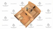 Баня Викинг Квадро 4х5м с каркасными заменяемыми полами